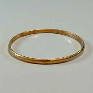 Vintage Signed KREMENTZ Mid-Century Elegant Gold Tone Bangle Bracelet